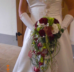 abfließender Brautstrauß