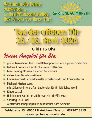 Anzeige Gartenbau Martin